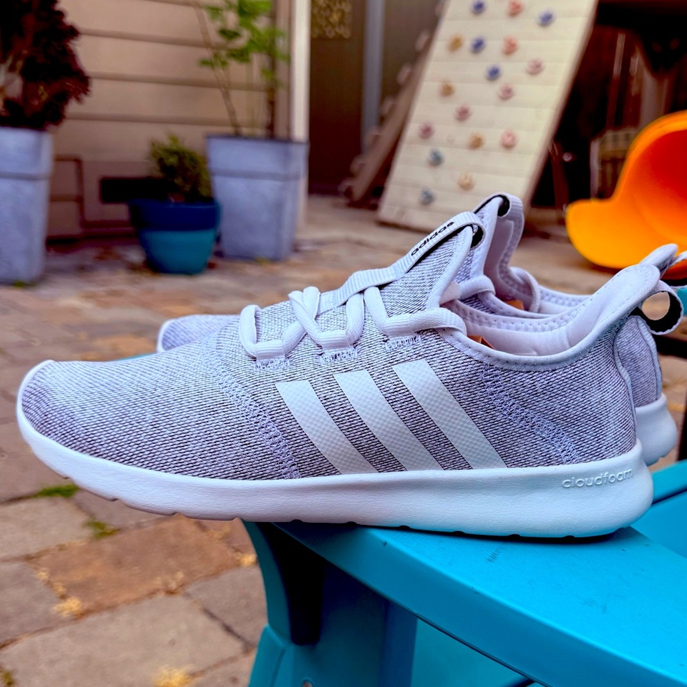 Adidas Cloudfoam Pure 2.0 Shoes | Cloud White/Core Black Women's Sneakers Sz 10 - Picture 6 of 9